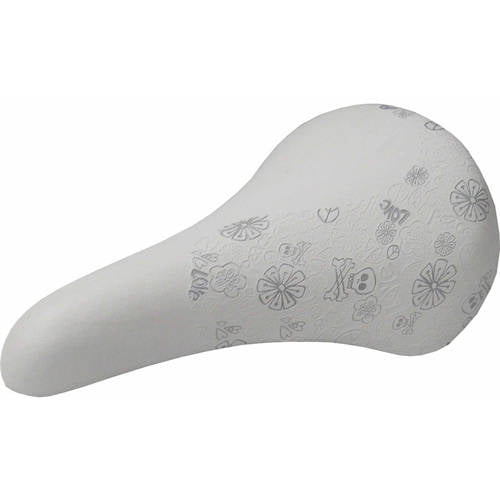 Bike Padded Vinyl Replacement Spare Seat Saddle Small for Kids Bicycle WHITE